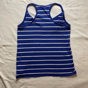Banana republic blue stripe 3 button tank top